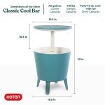 Teal Outdoor Cool Bar Table & Wine Cooler