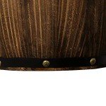 Antique Wood Wine Barrel Wall Sconce Set