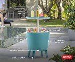 Teal Outdoor Cool Bar Table & Wine Cooler
