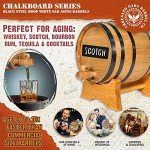 Oak Aging Barrel Dispenser with Chalkboard Front