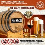 Oak Aging Barrel Dispenser with Chalkboard Front
