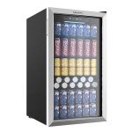 130 Can Mini Beverage Fridge with Glass Door