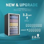 130 Can Mini Beverage Fridge with Glass Door
