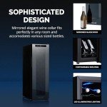 12-Bottle Mirrored Wine Cooler Refrigerator