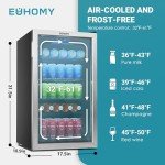 130 Can Mini Beverage Fridge with Glass Door