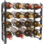 Stackable 4-Tier Wine Rack for 16 Bottles