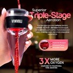 VINVOLI Luxury Wine Aerator with WineGuide Ebook