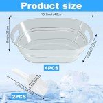 Large Galvanized Ice Bucket Set for Parties