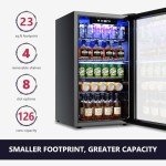 Icyglee Mini Beverage Refrigerator - 126 Can Capacity
