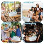 Large Galvanized Ice Bucket Set for Parties