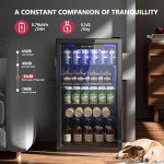 Icyglee Mini Beverage Refrigerator - 126 Can Capacity
