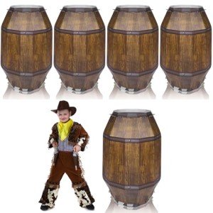 Western Cowboy Wine Barrel Party Decor Set