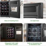 Slim 12-Bottle Wine Cooler - Adjustable Temp & Quiet