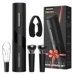 Electric Wine Opener Set with Accessories & Card