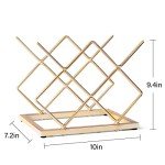 Modern Gold 5-Bottle Countertop Wine Rack