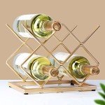 Modern Gold 5-Bottle Countertop Wine Rack