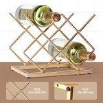 Modern Gold 5-Bottle Countertop Wine Rack