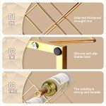 Modern Gold 5-Bottle Countertop Wine Rack