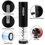 Electric Wine Opener with Foil Cutter and LED