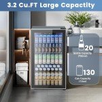 Mini Fridge for Soda, Wine, and Beer 130 Can