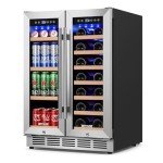 Dual Zone Wine & Beverage Refrigerator with French Doors