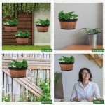 12 Pcs Outdoor Wine Barrel Planters Set