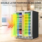Dual Zone Wine & Beverage Refrigerator with French Doors