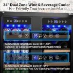 Dual Zone Wine & Beverage Refrigerator with French Doors