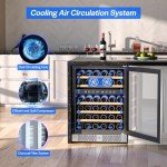 Empava 24" Dual Zone Wine Cooler Fridge