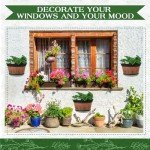 12 Pcs Outdoor Wine Barrel Planters Set