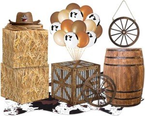 Western Cowboy Party Decor - Wine Barrel & More