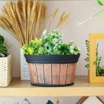 12 Pcs Outdoor Wine Barrel Planters Set