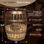 Wine Barrel Cork Catcher Accent Table - Large