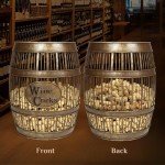 Wine Barrel Cork Catcher Accent Table - Large
