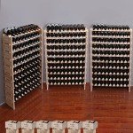 Freestanding Wooden Wine Rack for 120 Bottles