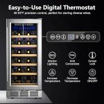 30-Bottle Wine Cooler with Removable Shelves