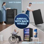 Tehanld 128-Can Beverage Refrigerator with Glass Door