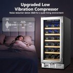 30-Bottle Wine Cooler with Removable Shelves