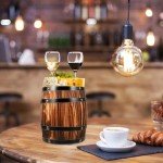 Small Wooden Wine Barrel Decor for Home Bar