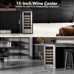 30-Bottle Wine Cooler with Removable Shelves