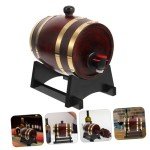 Vintage Oak Wine Barrel Set & Decanter
