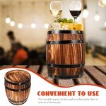 Small Wooden Wine Barrel Decor for Home Bar
