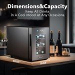 Kalamera Mini Wine Refrigerator for 6 Bottles