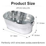 2-Pack Metal Ice Buckets for Drinks