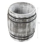 Rustic Gray Wood Utensil Crock for Wine Lovers