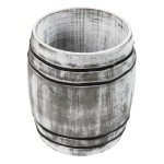 Rustic Gray Wood Utensil Crock for Wine Lovers
