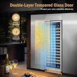 24-Inch Freestanding Wine Fridge for 173 Bottles