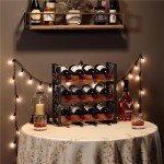 Stackable 3-Tier Wine Rack for 12 Bottles