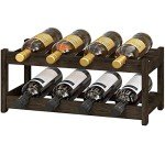 Stylish 2-Tier Bamboo Wine Rack for 8 Bottles