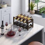 Stylish 2-Tier Bamboo Wine Rack for 8 Bottles